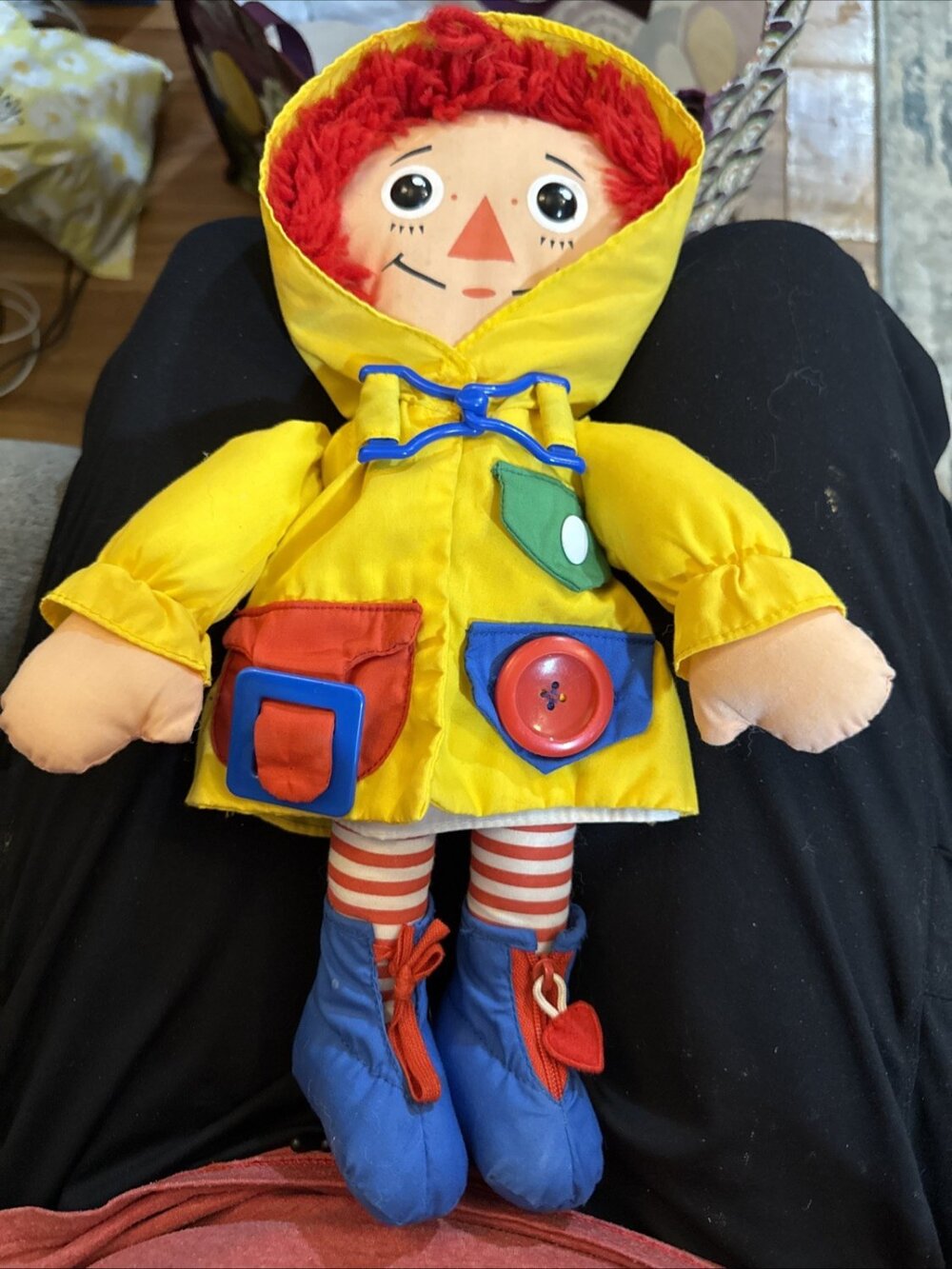Playskool Dress Me Raggedy Ann Doll Vintage 1991 Coat #465 14" Learn to Dress